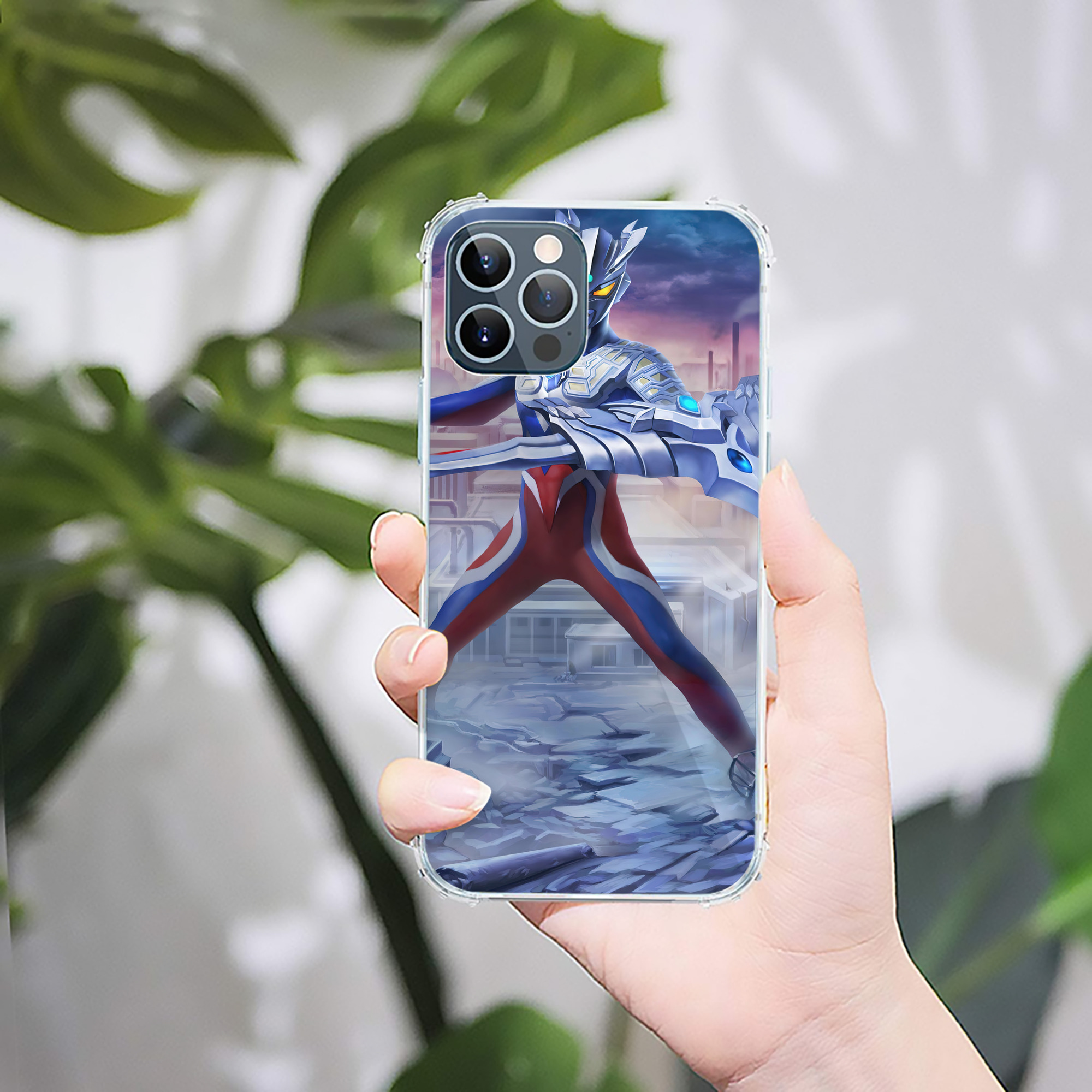 （画像用） ウルトラマン Ultraman 【iPhone 12シリーズ対応】透明スマホケース（クリアソフトケース）